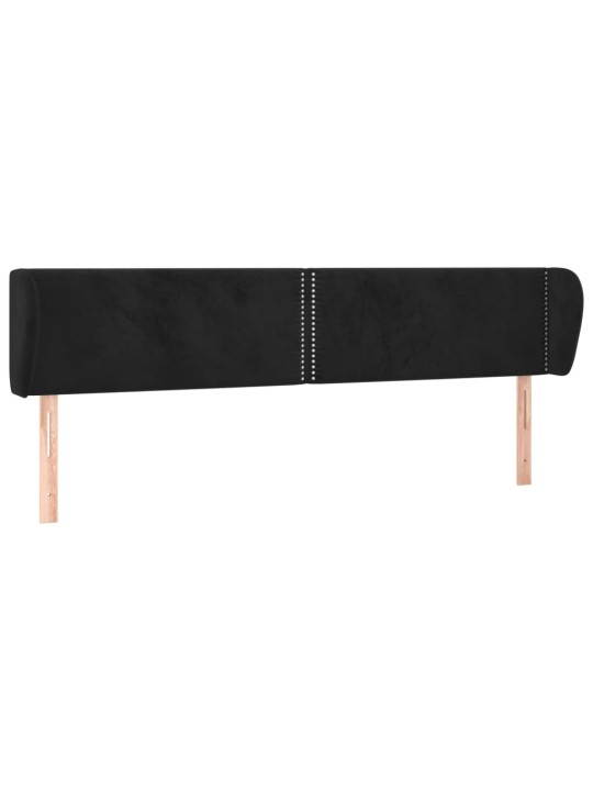Galvgalis ar malām, melns samts, 163x23x78/88 cm