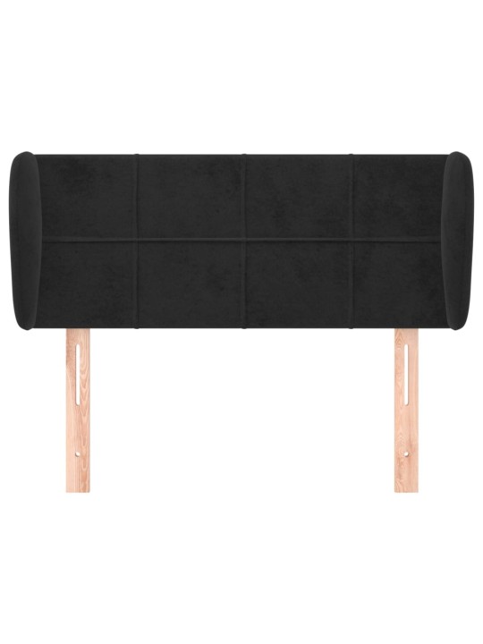Galvgalis ar malām, melns samts, 83x23x78/88 cm