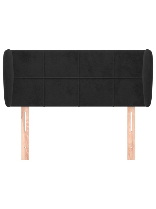 Galvgalis ar malām, melns samts, 93x23x78/88 cm