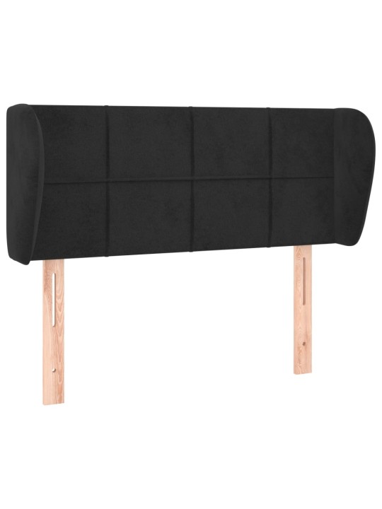 Galvgalis ar malām, melns samts, 103x23x78/88 cm,