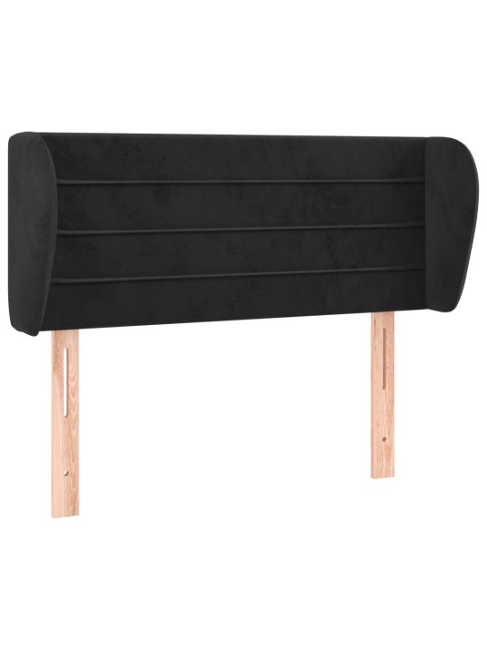Galvgalis ar malām, melns samts, 83x23x78/88 cm