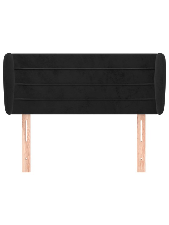 Galvgalis ar malām, melns samts, 83x23x78/88 cm