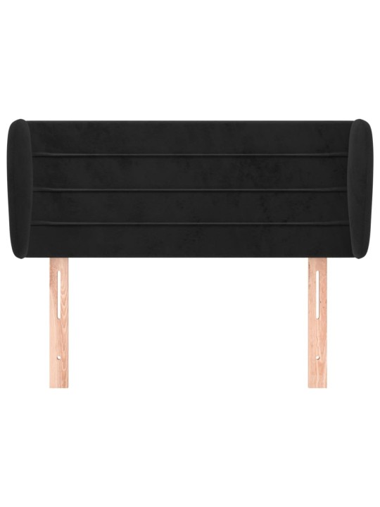 Galvgalis ar malām, melns samts, 93x23x78/88 cm