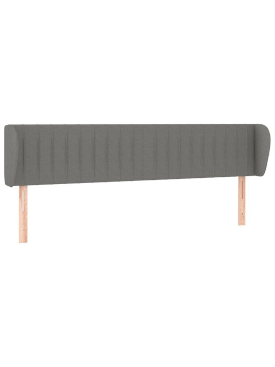 Galvgalis ar malām, 203x23x78/88 cm, tumši pelēks audums