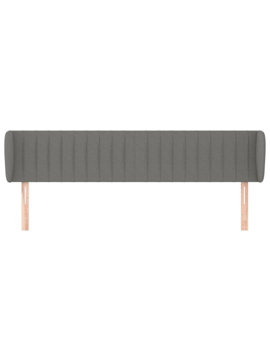 Galvgalis ar malām, 203x23x78/88 cm, tumši pelēks audums