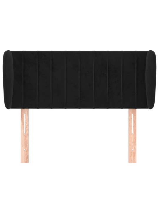 Galvgalis ar malām, melns samts, 93x23x78/88 cm