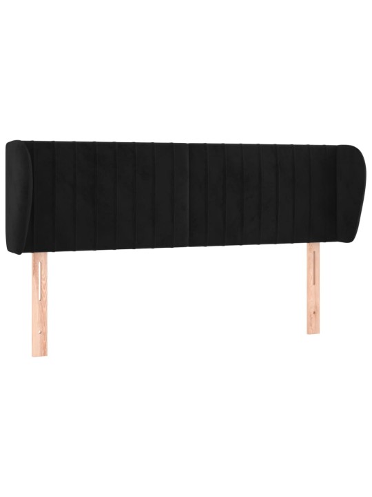 Galvgalis ar malām, melns samts, 147x23x78/88 cm