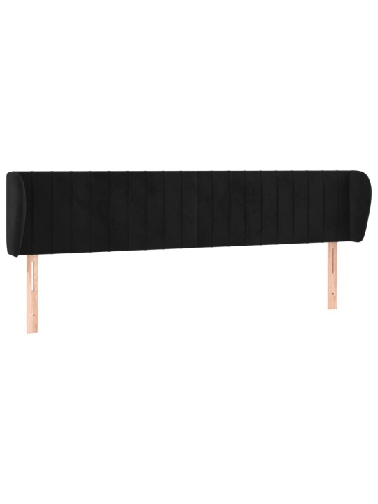 Galvgalis ar malām, melns samts, 183x23x78/88 cm