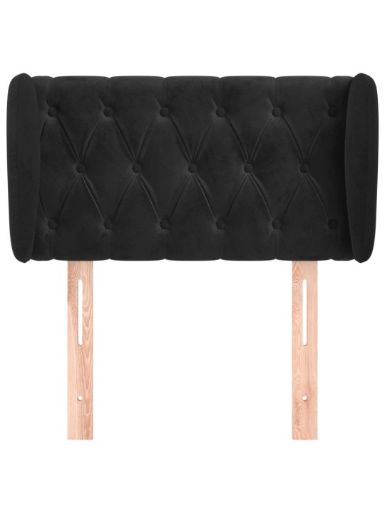 Galvgalis ar malām, melns samts, 83x23x78/88 cm