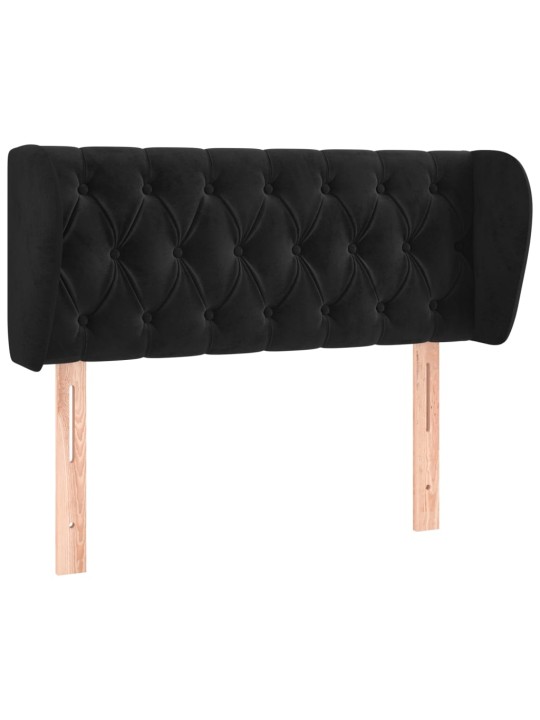 Galvgalis ar malām, melns samts, 93x23x78/88 cm
