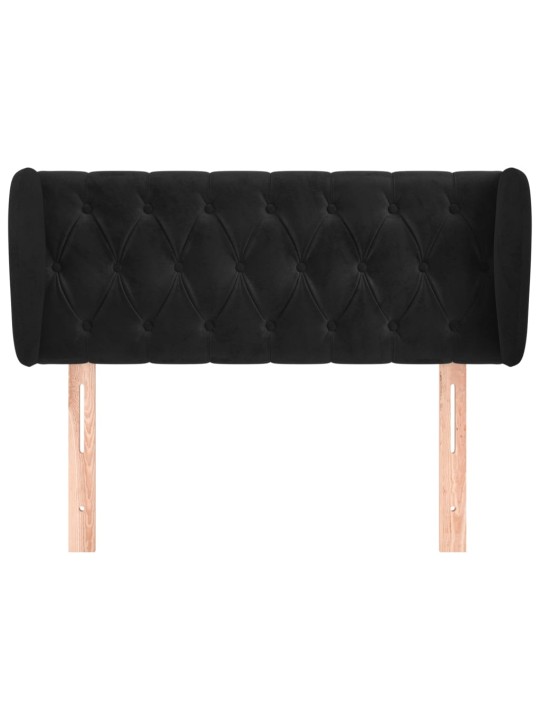 Galvgalis ar malām, melns samts, 93x23x78/88 cm