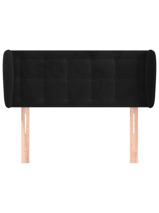 Galvgalis ar malām, melns samts, 83x23x78/88 cm