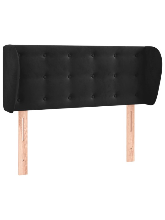 Galvgalis ar malām, melns samts, 93x23x78/88 cm