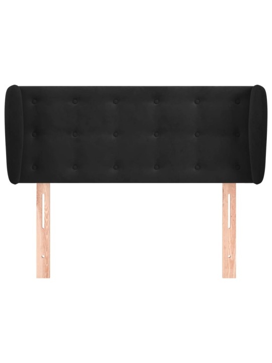 Galvgalis ar malām, melns samts, 93x23x78/88 cm