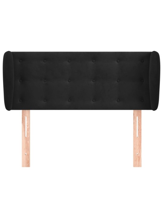 Galvgalis ar malām, melns samts, 103x23x78/88 cm,
