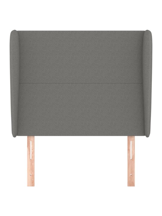 Galvgalis ar malām, 83x23x118/128 cm, tumši pelēks audums