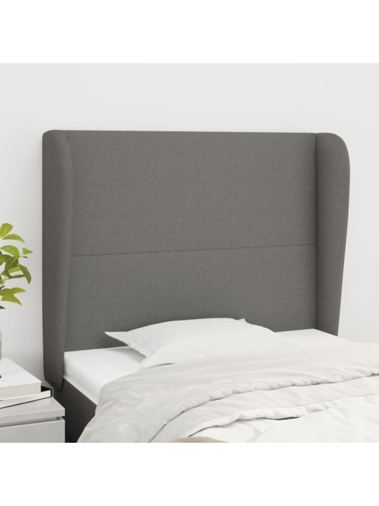 Galvgalis ar malām, 83x23x118/128 cm, tumši pelēks audums