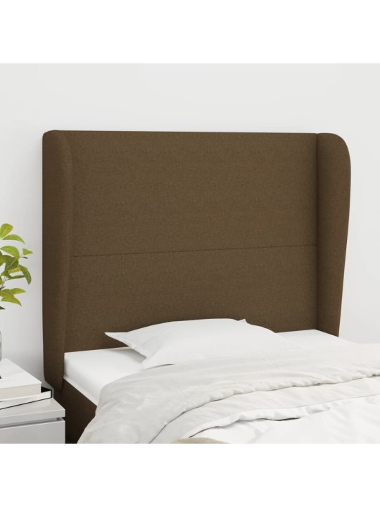 Galvgalis ar malām, 83x23x118/128 cm, tumši brūns audums