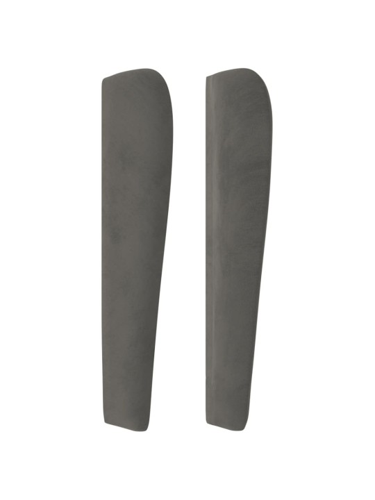 Galvgalis ar malām, 83x23x118/128 cm, tumši pelēks samts