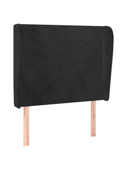 Galvgalis ar malām, 83x23x118/128 cm, melns samts