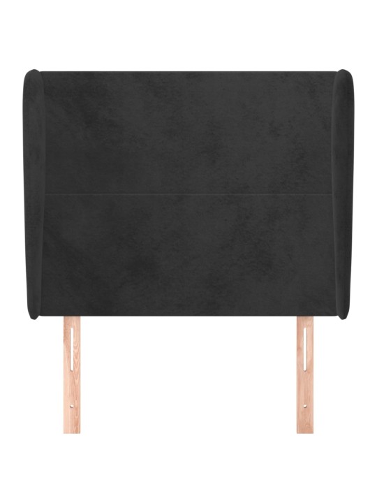 Galvgalis ar malām, 83x23x118/128 cm, melns samts