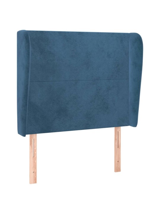 Galvgalis ar malām, 83x23x118/128 cm, tumši zils samts