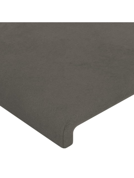 Galvgalis ar malām, 103x23x118/128 cm, tumši pelēks samts