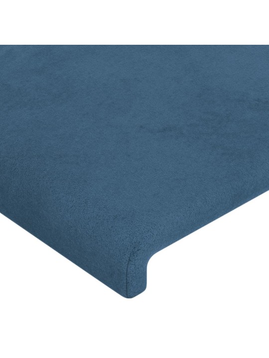 Galvgalis ar malām, 103x23x118/128 cm, tumši zils samts