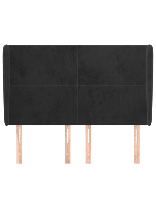 Galvgalis ar malām, 147x23x118/128 cm, melns samts
