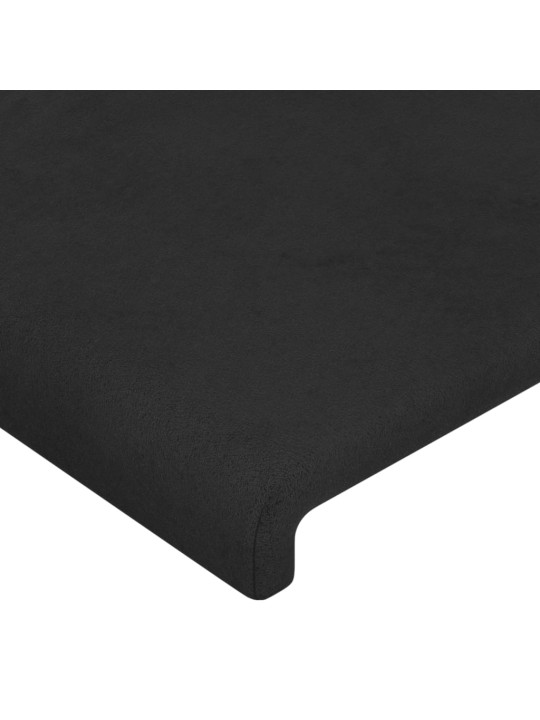 Galvgalis ar malām, 147x23x118/128 cm, melns samts