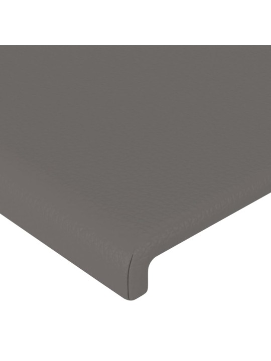 Galvgalis ar malām, 83x23x118/128 cm, pelēka mākslīgā āda