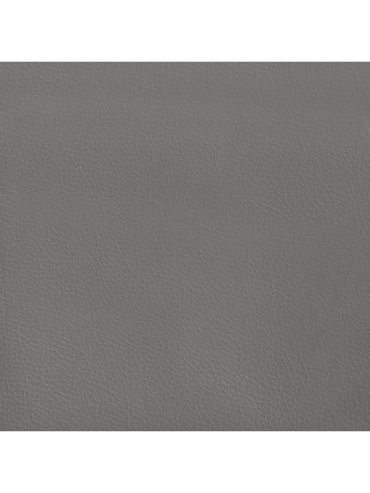 Galvgalis ar malām, 203x23x118/128 cm, pelēka mākslīgā āda