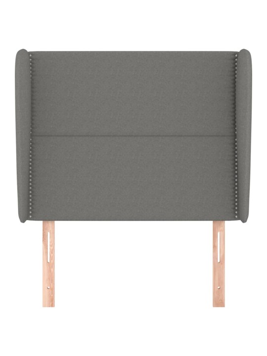 Galvgalis ar malām, 83x23x118/128 cm, tumši pelēks audums