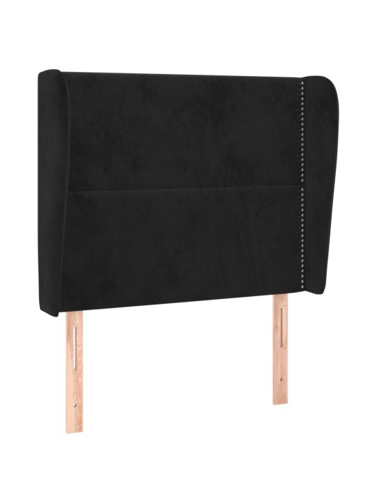 Galvgalis ar malām, 83x23x118/128 cm, melns samts