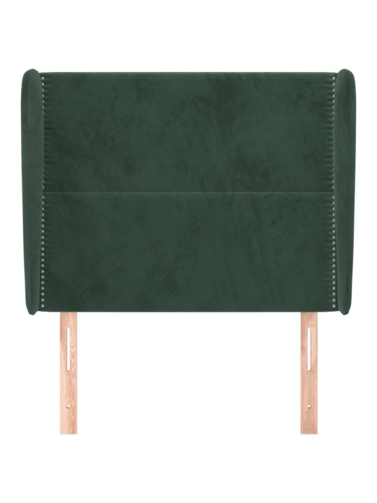 Galvgalis ar malām, 83x23x118/128 cm, tumši zaļš samts
