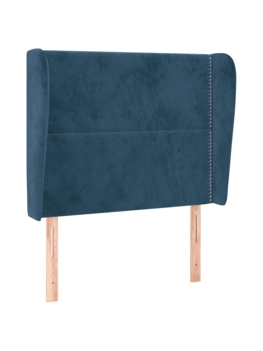 Galvgalis ar malām, 83x23x118/128 cm, tumši zils samts