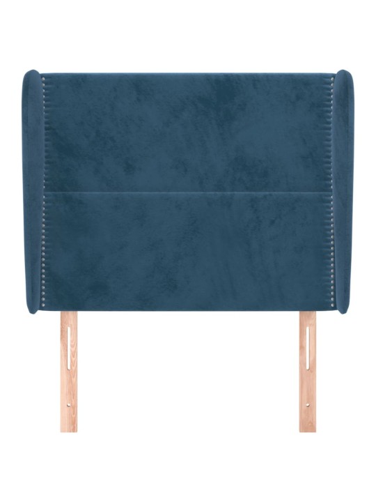 Galvgalis ar malām, 83x23x118/128 cm, tumši zils samts
