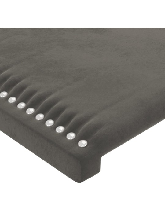 Galvgalis ar malām, 103x23x118/128 cm, tumši pelēks samts