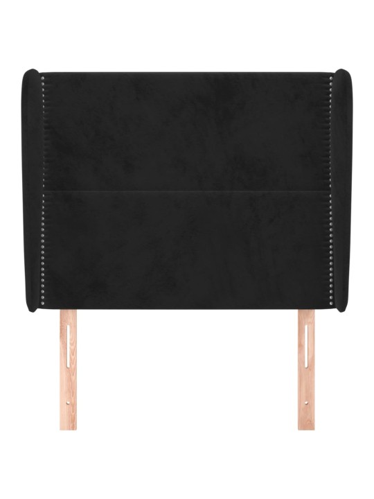 Galvgalis ar malām, 103x23x118/128 cm, melns samts