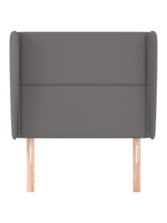 Galvgalis ar malām, 83x23x118/128 cm, pelēka mākslīgā āda