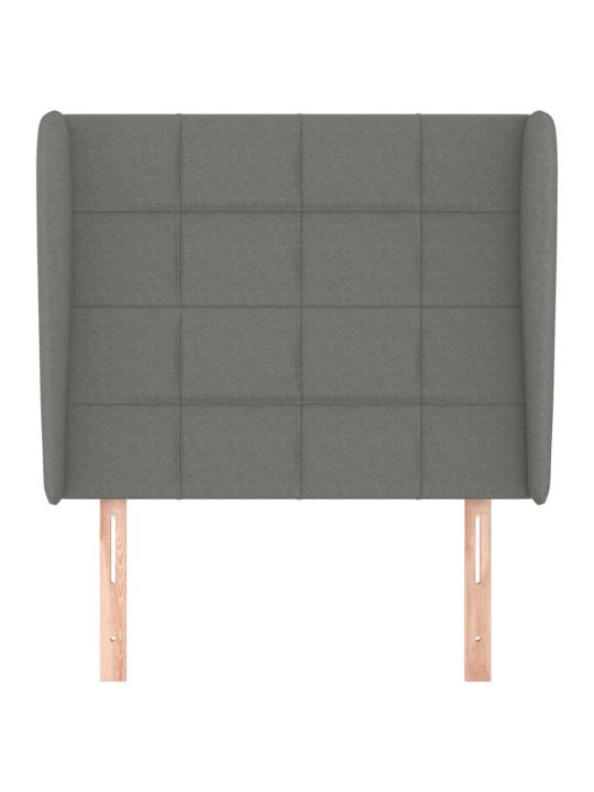 Galvgalis ar malām, 83x23x118/128 cm, tumši pelēks audums