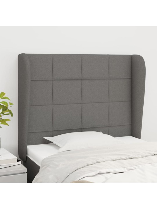 Galvgalis ar malām, 83x23x118/128 cm, tumši pelēks audums