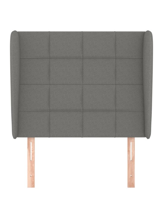 Galvgalis ar malām, 93x23x118/128 cm, tumši pelēks audums