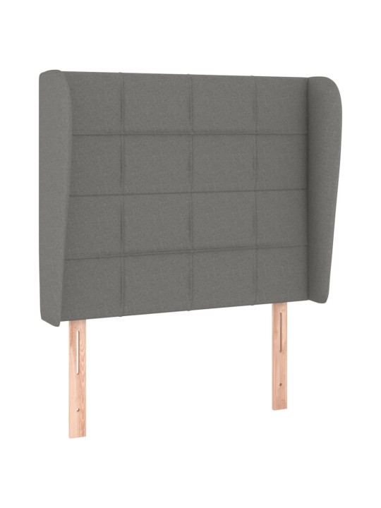 Galvgalis ar malām, 103x23x118/128 cm, tumši pelēks audums