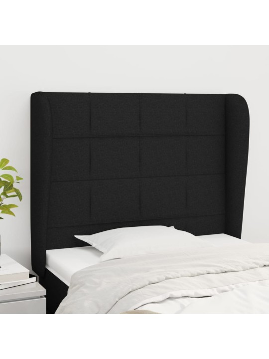 Galvgalis ar malām, 103x23x118/128 cm, melns audums