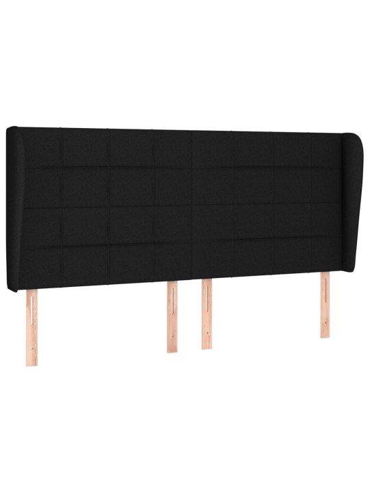 Galvgalis ar malām, 203x23x118/128 cm, melns audums