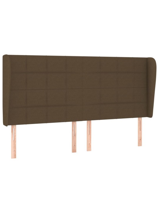 Galvgalis ar malām, 203x23x118/128 cm, tumši brūns audums