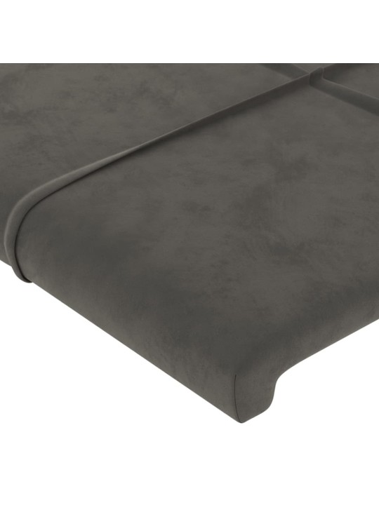 Galvgalis ar malām, 83x23x118/128 cm, tumši pelēks samts
