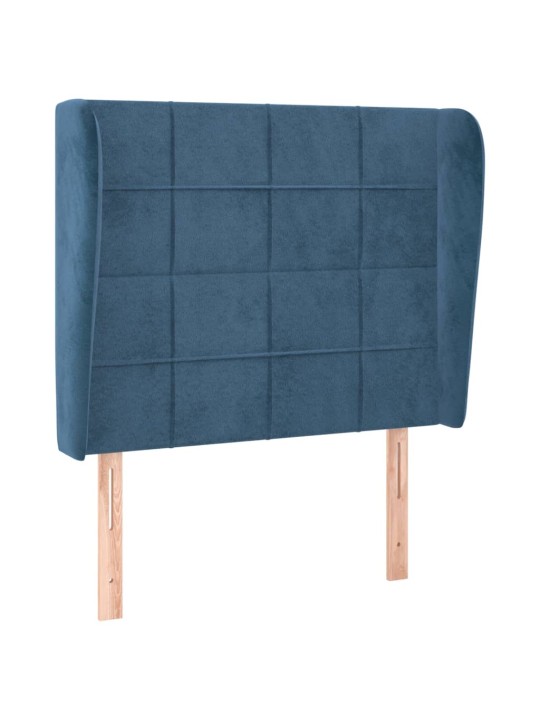 Galvgalis ar malām, 83x23x118/128 cm, tumši zils samts