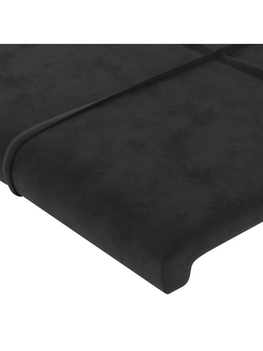 Galvgalis ar malām, 103x23x118/128 cm, melns samts